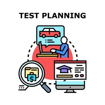 Test planning and quality assurance developing software 库存插图