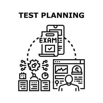 Test planning process for software development 库存插图