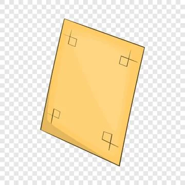 Test printed sheet icon, cartoon style Stock Illustration