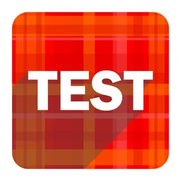 Test red flat icon isolated. Stock Illustration