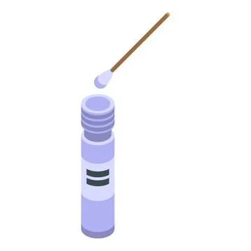 Test result bottle icon isometric vector. Coronavirus blood test Stock Illustration