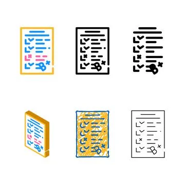 Test result color icon vector mix sign Illustrazione stock