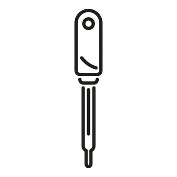 Test result dropper icon outline vector. Clinic sample Stock Illustration