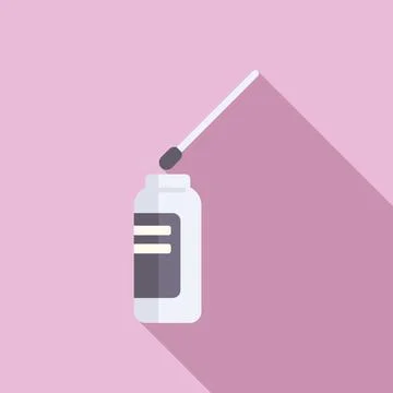 Test result icon flat vector. Lab sample Stock Illustration