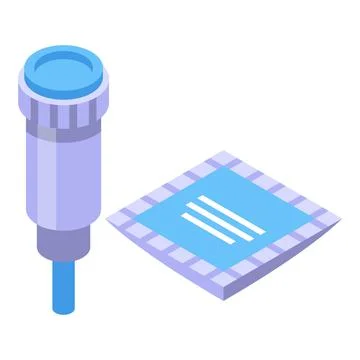 Test result icon isometric vector. Lab blood イラスト素材