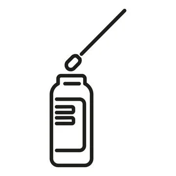 Test result icon outline vector. Lab sample Illustrazione stock