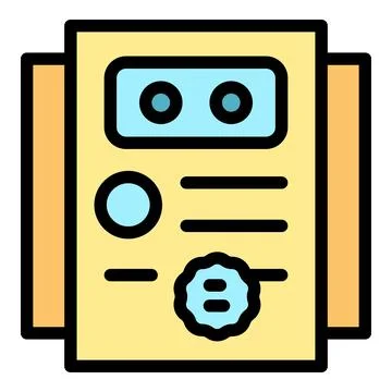 Test result icon vector flat イラスト素材