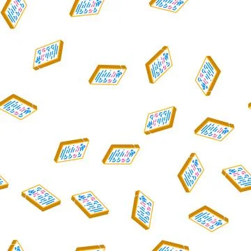 Test result isometric icon seamless pattern sign イラスト素材
