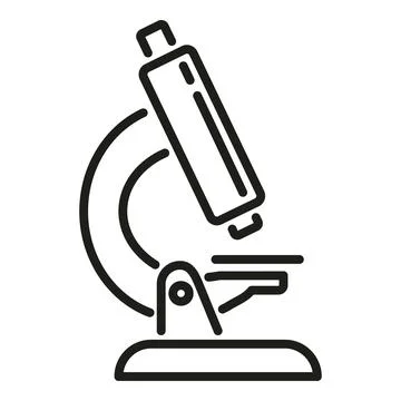 Test result microscope icon outline vector. Medical lab Illustrazione stock