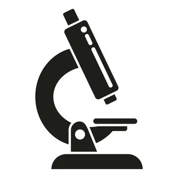 Test result microscope icon simple vector. Medical lab Illustrazione stock