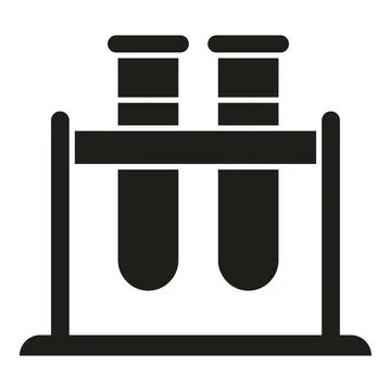 Test result stand icon simple vector. Lab blood Stock Illustration