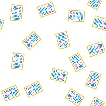 Test result vector seamless pattern sign Stock Illustration