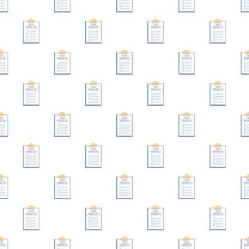 Test results clipboard pattern showing assessment data Illustrazione stock