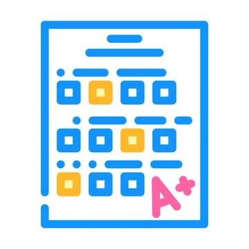 Test school color icon vector illustration Ilustración de archivo