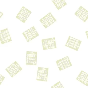 Test school glyph vector seamless pattern 库存插图