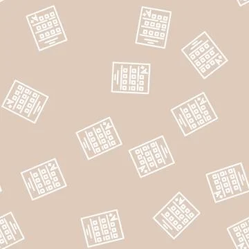 Test school line vector seamless pattern Stock Illustration