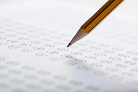 Test score sheet with answers Stock Photos
