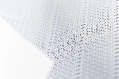 Test score sheet with answers Stock Photos