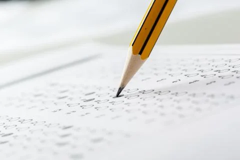 Test score sheet with answers Stock Photos