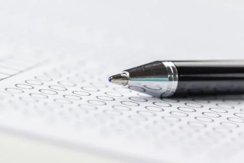 Test score sheet with answers Stock Photos