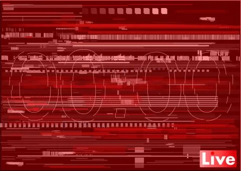 Test Screen Glitch Texture, glitch tv, computer, live broadcast Stock Illustration