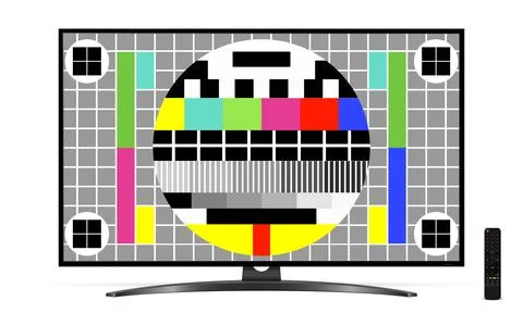 Test screen on modern oled tv Stock Illustration
