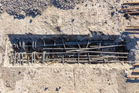 Test section of the supporting structure of the bridge Фото