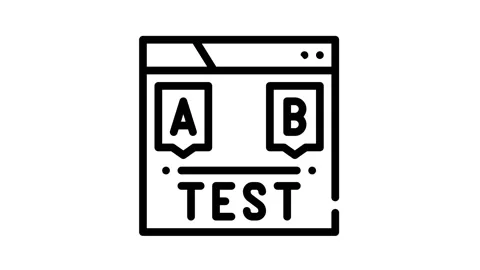 Test seo optimization black icon animation Stock Footage 156654574