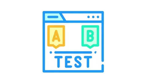 Test seo optimization color icon animation Stock Footage 156654317
