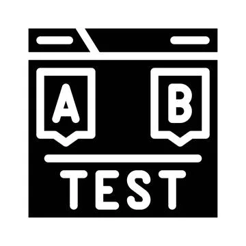 Test seo optimization glyph icon vector illustration 스톡 일러스트
