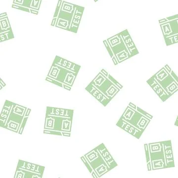 Test seo optimization glyph vector seamless pattern Stockillustratie