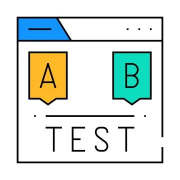 Test seo optimization icon color illustration Stock Illustration