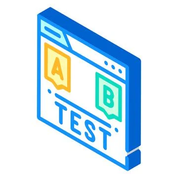 Test seo optimization isometric icon vector illustration Stock Illustration