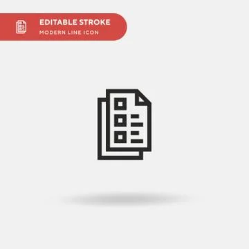 Test Simple vector icon. Illustration symbol design template for web mobile U Ilustración de archivo