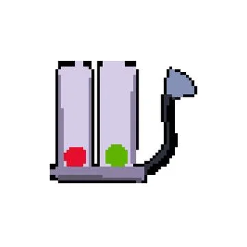 Test spirometer pixel art vector illustration 스톡 일러스트