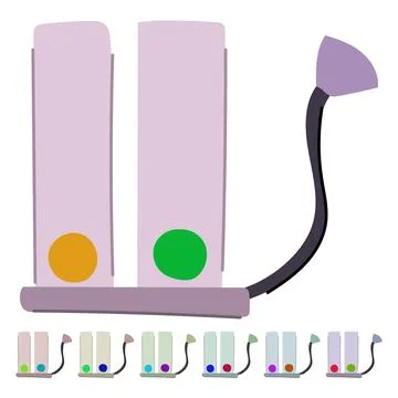 Test spirometer vector cartoon graphic Illustrazione stock