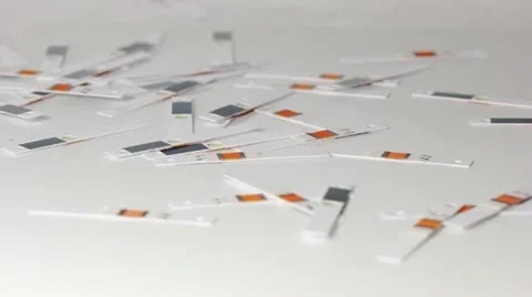 Test strips are scattered Stock Footage 12357098