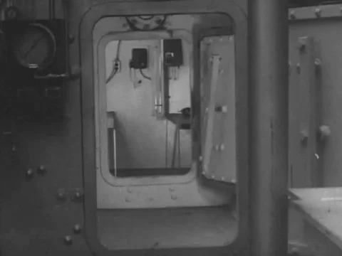 A test subject in a pressure chamber experiences conditions similar to flying a Stock Footage 74936360