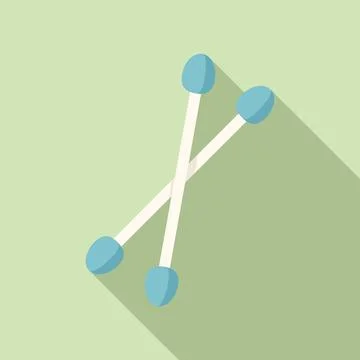 Test swab icon flat vector. Health system Stock-Illustration