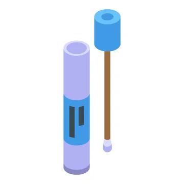Test swab icon isometric vector. Vaccine passport Stock Illustration