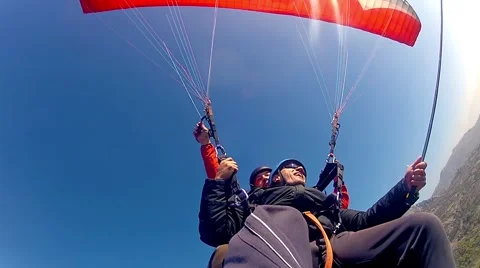 Test tandem paragliding Stock-Footage 43594997