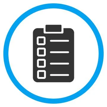 Test Task Circled Icon Illustrazione stock