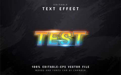 Test text - colorful text effect Stock Illustration