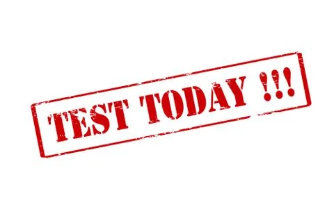 Test today Stock Illustration