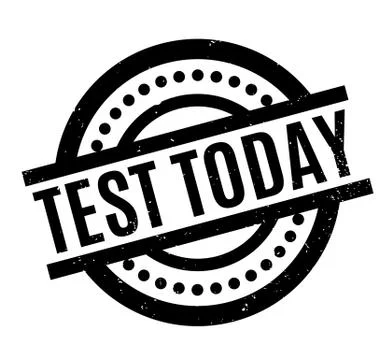 Test Today rubber stamp Stock Illustration