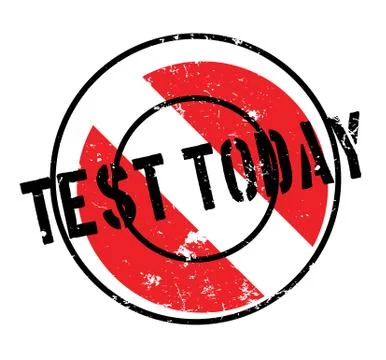 Test Today rubber stamp Stock Illustration