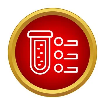 Test tube analysis icon representing laboratory research data Stock Illustration