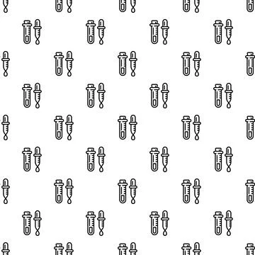 Test tube and pipette pattern seamless Stock Illustration