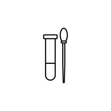 Test tube and sample stick icon. Element of crime and punishment icon for mobile Stock Illustration