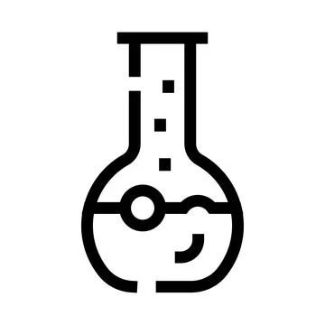 Test tube beaker fluid science chemistry icon 스톡 일러스트